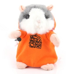 Cute DJ Edition Plush Hamster Pet Toy Orange - Click Image to Close